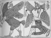 Battle between Marduk (Bel) and the Dragon. Drawn from a bas-relief from the Palace of Ashur-nasir-pal, King of Assyria, 885-860 B.C., at Nimr&ucirc;d. [Nimr&ucirc;d Gallery, Nos. 28 and 29.]