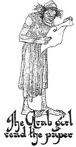 The Arab girl read the paper