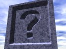 3d question mark &copy; 2006 J.B. Hare