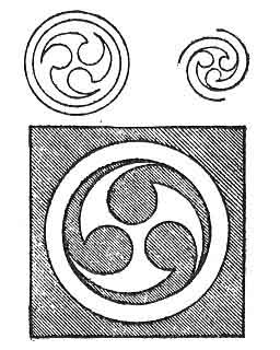 FIGURE 62. <i>The Mitsu Tomoe of the Japanese</i>.<br> (From <i>Internationales Archiv f&uuml;r Ethnographie</i>; Bd. IX (1896), S. 265.)