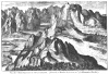 FIG. 39. THE DRAGONS OF MOUNT PILATE. (<i>From the</i> <i>Mundus Subterraneus</i> <i>of Athanasius Kircher</i>.)