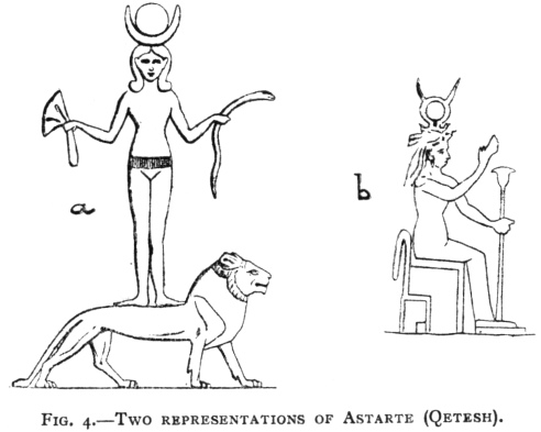 FIG. 4.TWO REPRESENTATIONS OF ASTARTE (QETESH).
