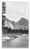 HALF DOME (TIS-SA'-ACK),<BR>
5,000 Feet.<BR>
Named for a woman In Indian mythology who was turned to stone for quarreling with her husband. See ''Legend of Tis-sa'-ack.''