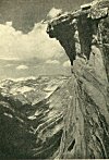 TENAYA CANYON AND THE OVERHANGING ROCK ON HALF DOME<BR>
<I>Photo A. C. Pillsbury</I>