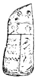FIG. 17. LIBYAN SEPULCHRAL STELE. (Proceedings of the Soc. franc. de numism. et d’arch&eacute;ol., vol. ii., pl. iii. 3.)