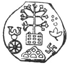 FIG. 20. ANCIENT INDIAN COIN. (Arch&aelig;ological Survey of India, vol. x., pl. ii., fig. 8.)