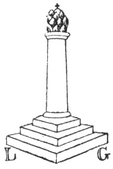FIG. 50. HERALDIC PERRON. (LOYENS. Recueil h&eacute;raldique, passim<i>.</i>)