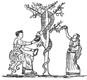 FIG. 83. THE DRAGON AND THE HESPERIDES. (GUIGNIAUT. Religions de l’antiquit&eacute;, vol. iv., pl. 181.)