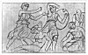 SECTION OF PHIGALEIAN FRIEZE. COMBAT OF GREEKS AND AMAZONS.<BR>
BRITISH MUSEUM.